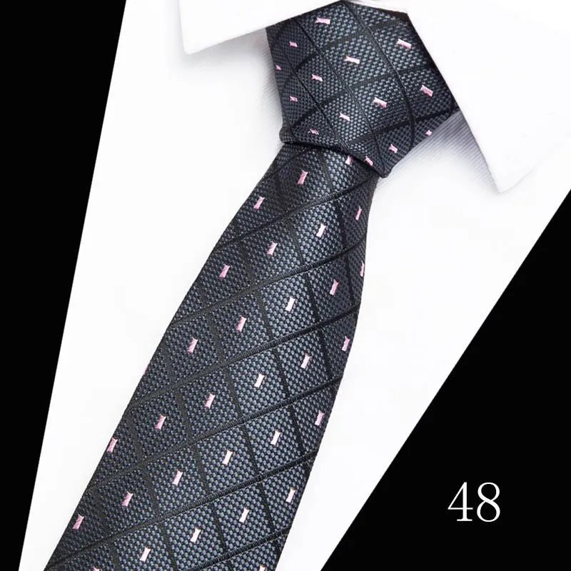 Classic 7cm Ties for Man Silk Tie Luxury Striped Plaid Checks Business Neck Tie for Men Suit Cravat Wedding Party Neckties