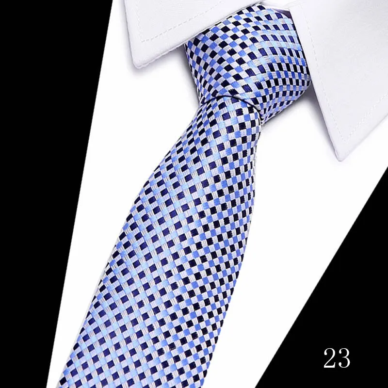 Classic 7cm Ties for Man Silk Tie Luxury Striped Plaid Checks Business Neck Tie for Men Suit Cravat Wedding Party Neckties