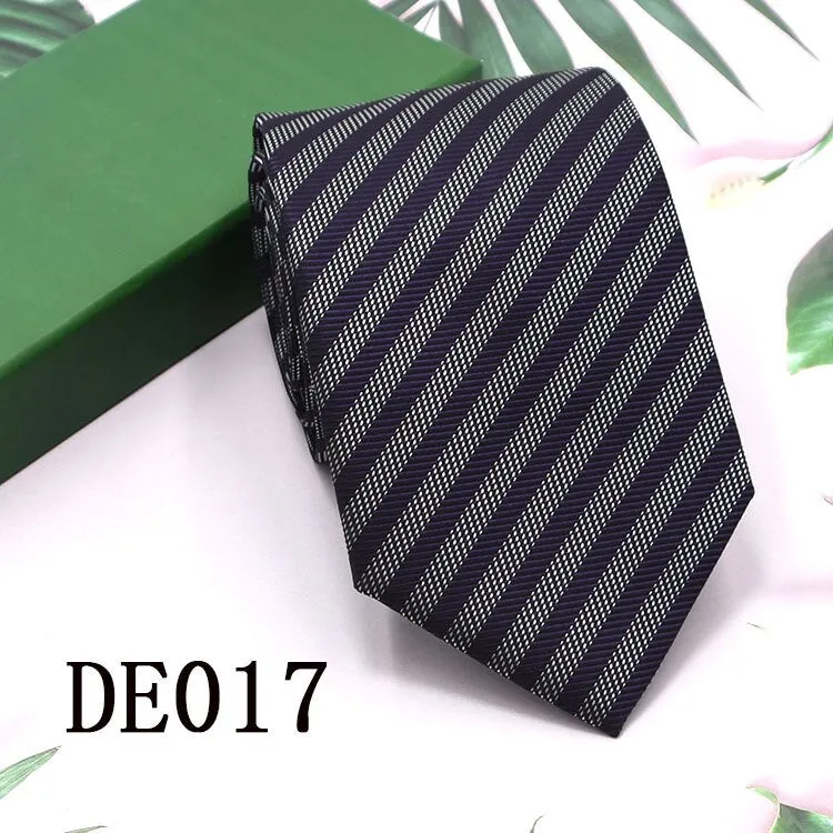 Classic Plaid Neck Ties for Men Casual Suits Tie Gravatas Stripe Blue Mens Neckties For Business Wedding 8cm Width Men Ties
