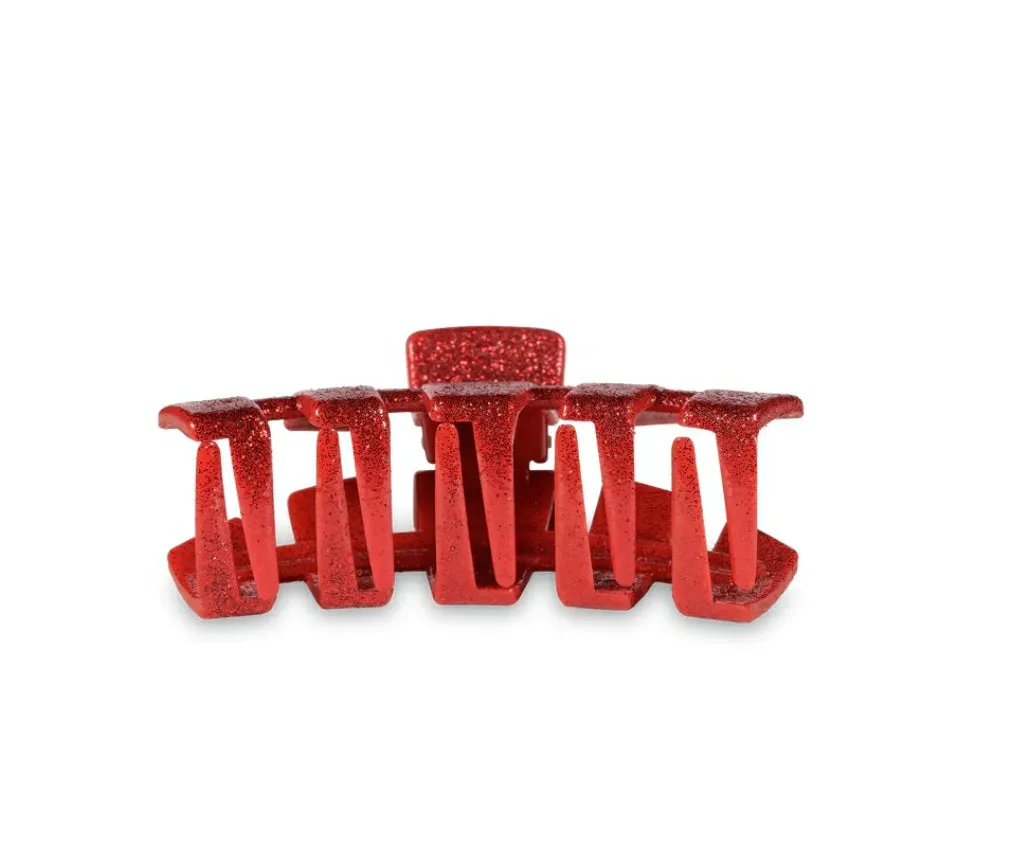 Classic Red Glitter Medium Clip