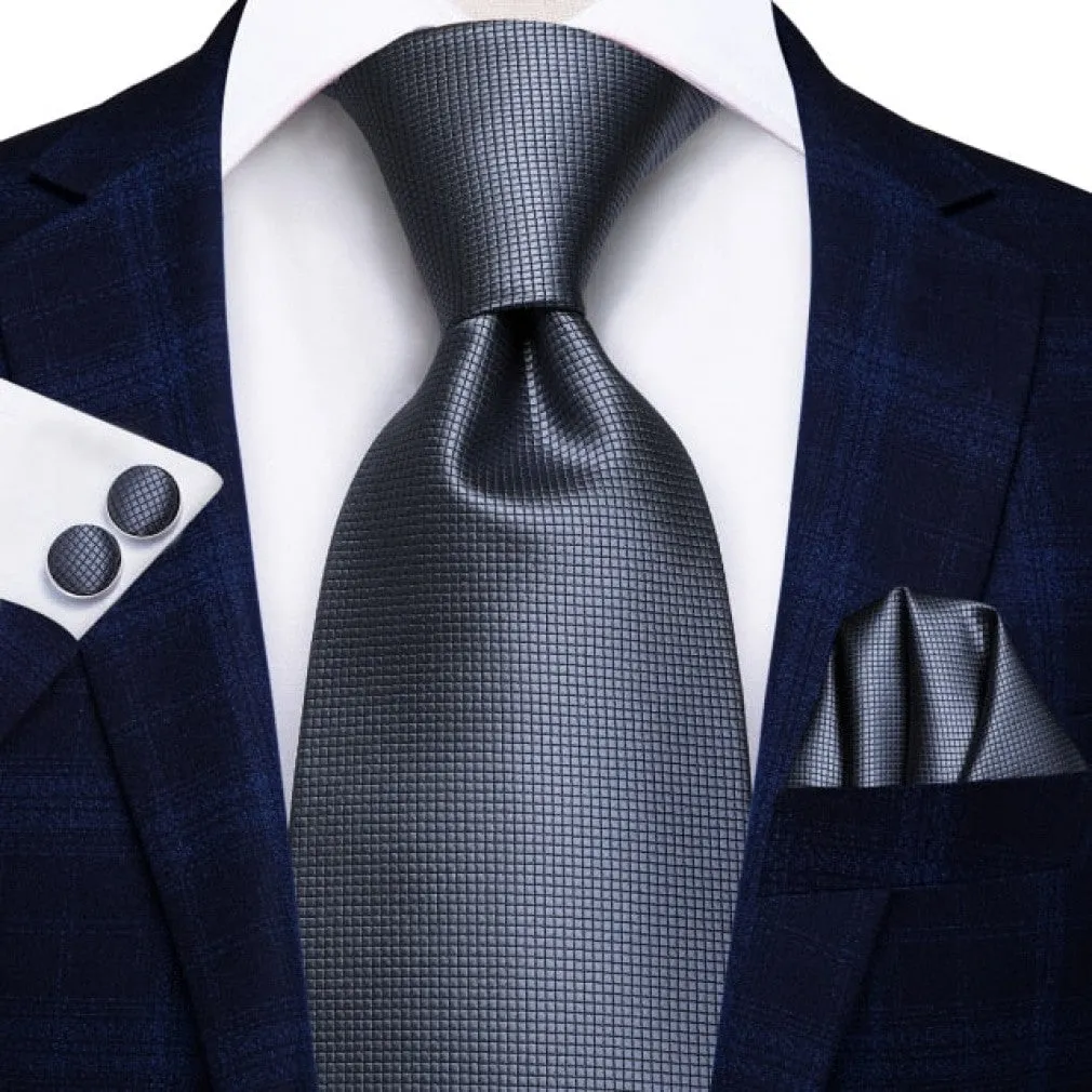 ContiNent 33 Blue Business Solid 100% Silk Men NeckTie 8.5cm Ties for Men Formal Luxury Wedding High Quality Gravata