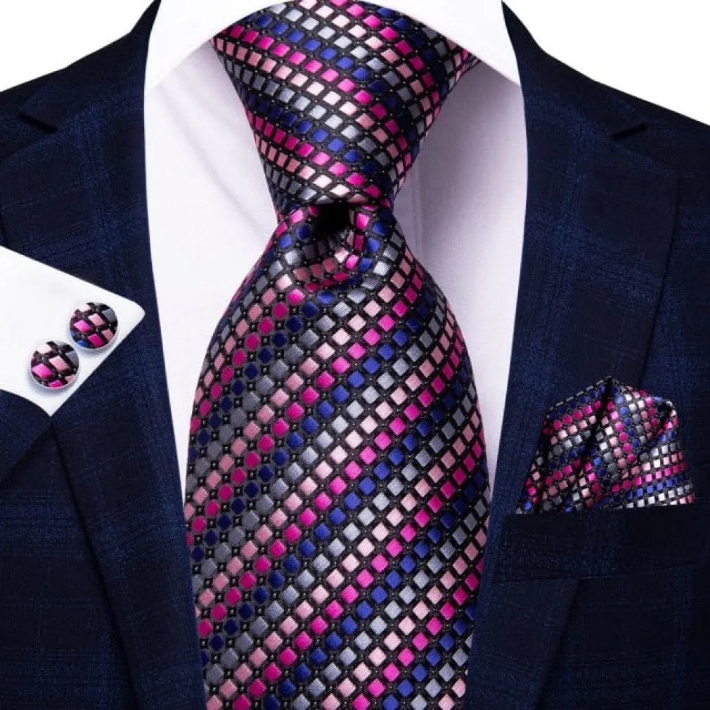 ContiNent 33 Blue Business Solid 100% Silk Men NeckTie 8.5cm Ties for Men Formal Luxury Wedding High Quality Gravata