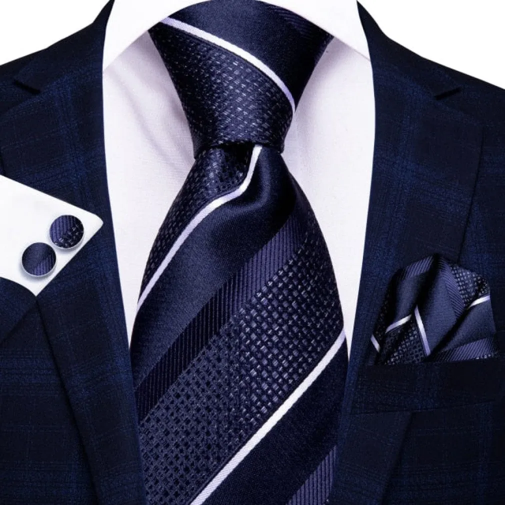 ContiNent 33 Blue Business Solid 100% Silk Men NeckTie 8.5cm Ties for Men Formal Luxury Wedding High Quality Gravata