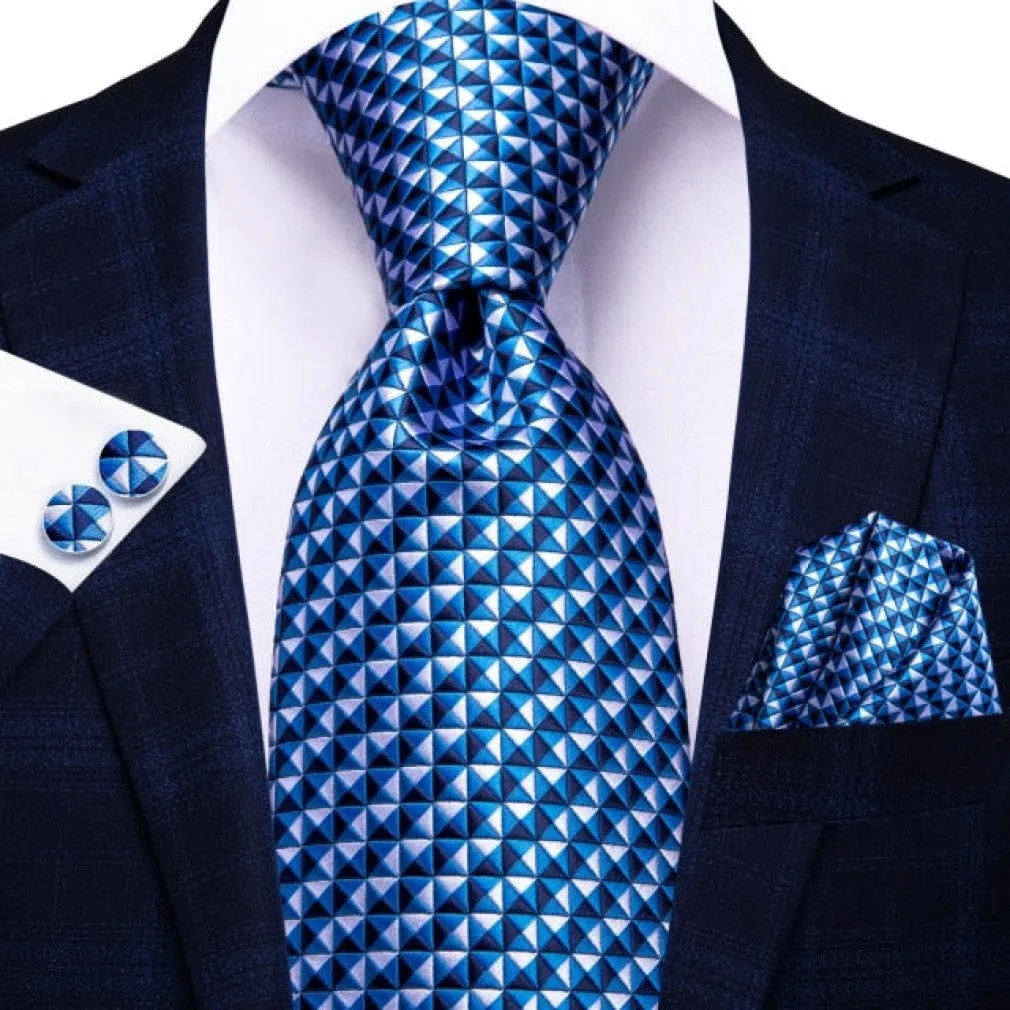 ContiNent 33 Blue Business Solid 100% Silk Men NeckTie 8.5cm Ties for Men Formal Luxury Wedding High Quality Gravata