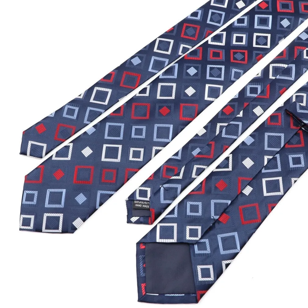 ContiNent 33 Men's Classic Luxury Tie 8cm Striped Paisley Plaid All-Match Jacquard Necktie For Business Wedding Prom Daily Wear Accessory