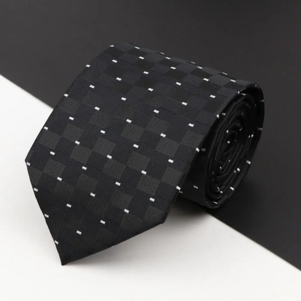 ContiNent 33 Men's Classic Luxury Tie 8cm Striped Paisley Plaid All-Match Jacquard Necktie For Business Wedding Prom Daily Wear Accessory