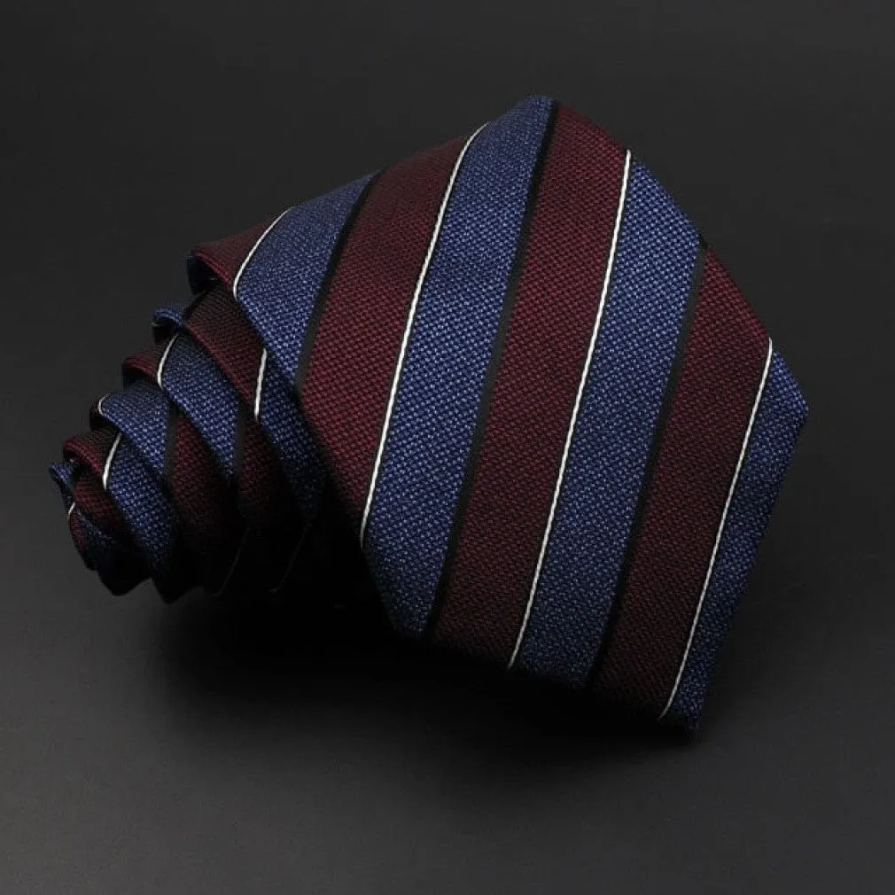 ContiNent 33 Men's Classic Luxury Tie 8cm Striped Paisley Plaid All-Match Jacquard Necktie For Business Wedding Prom Daily Wear Accessory