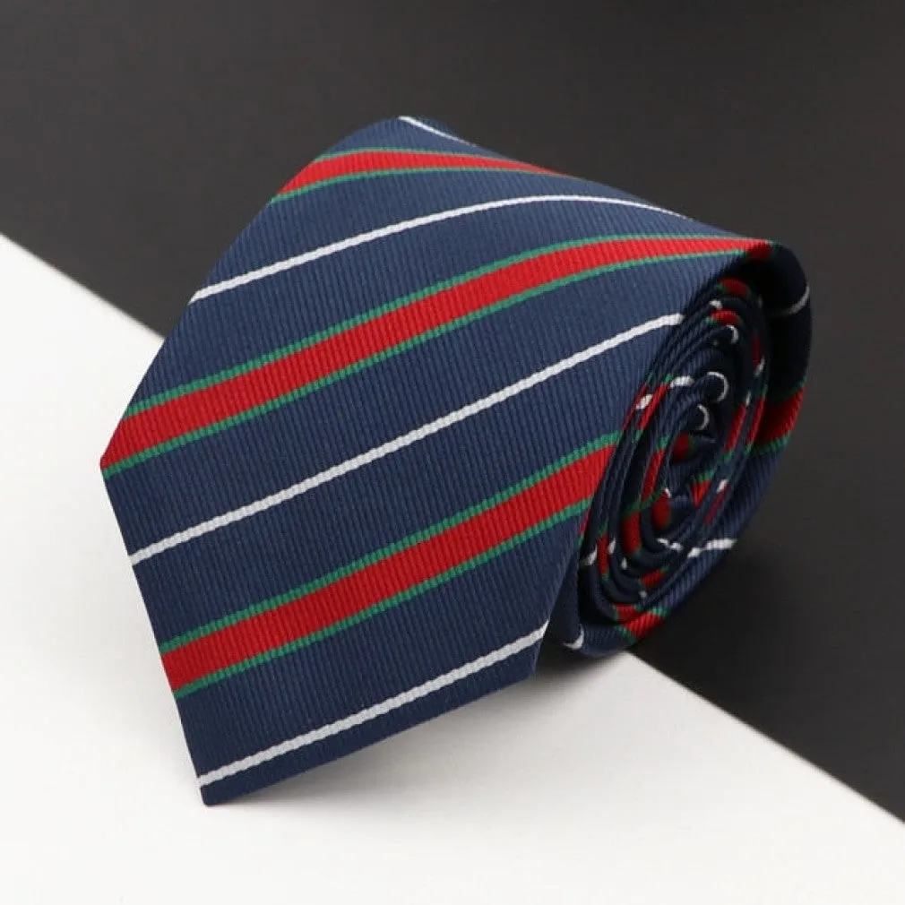 ContiNent 33 Men's Classic Luxury Tie 8cm Striped Paisley Plaid All-Match Jacquard Necktie For Business Wedding Prom Daily Wear Accessory