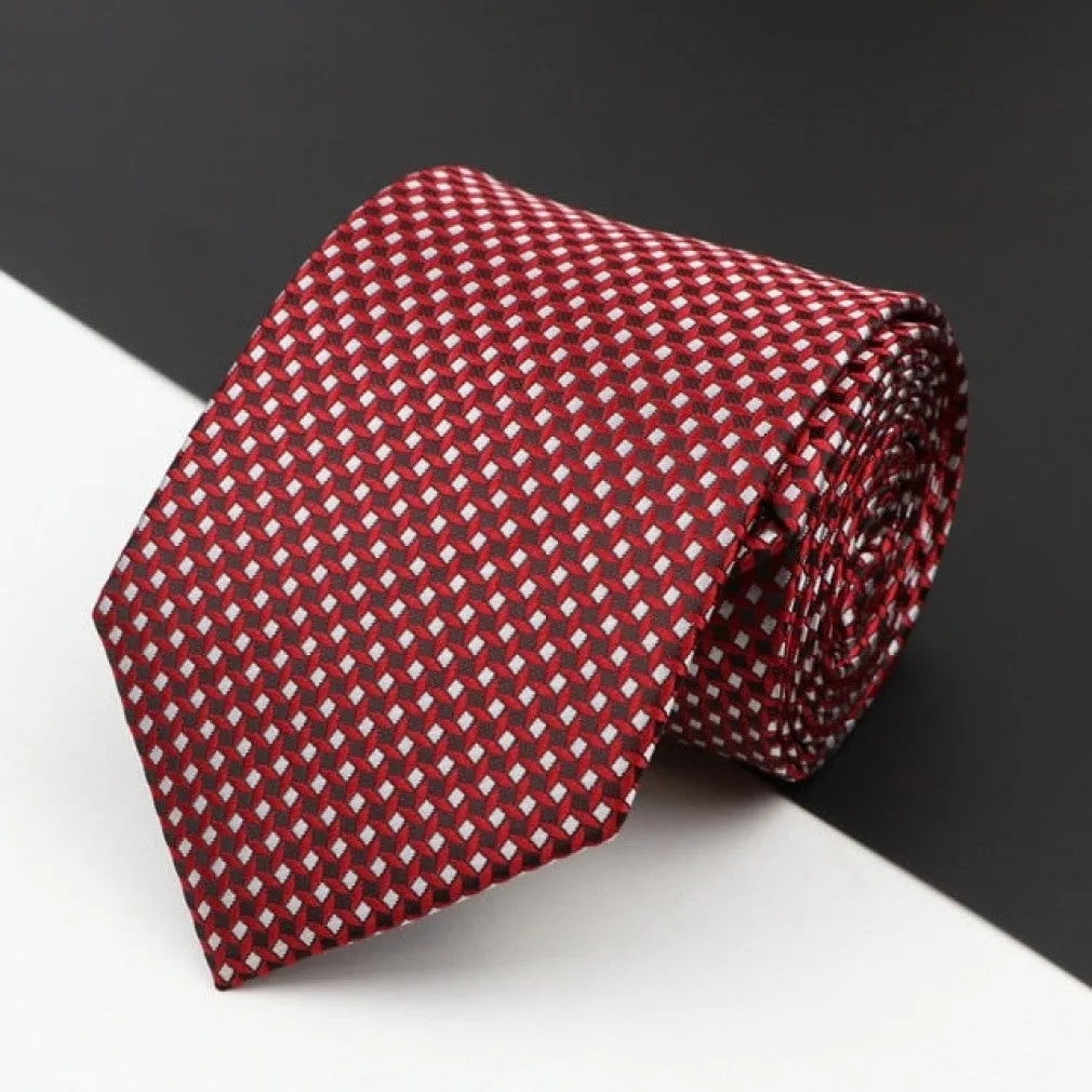 ContiNent 33 Men's Classic Luxury Tie 8cm Striped Paisley Plaid All-Match Jacquard Necktie For Business Wedding Prom Daily Wear Accessory