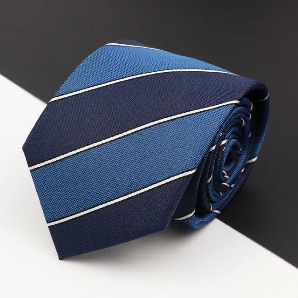 ContiNent 33 Men's Classic Luxury Tie 8cm Striped Paisley Plaid All-Match Jacquard Necktie For Business Wedding Prom Daily Wear Accessory