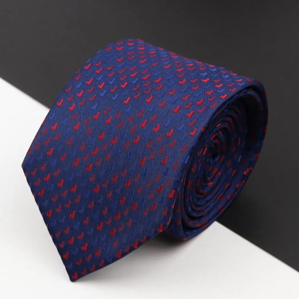 ContiNent 33 Men's Classic Luxury Tie 8cm Striped Paisley Plaid All-Match Jacquard Necktie For Business Wedding Prom Daily Wear Accessory