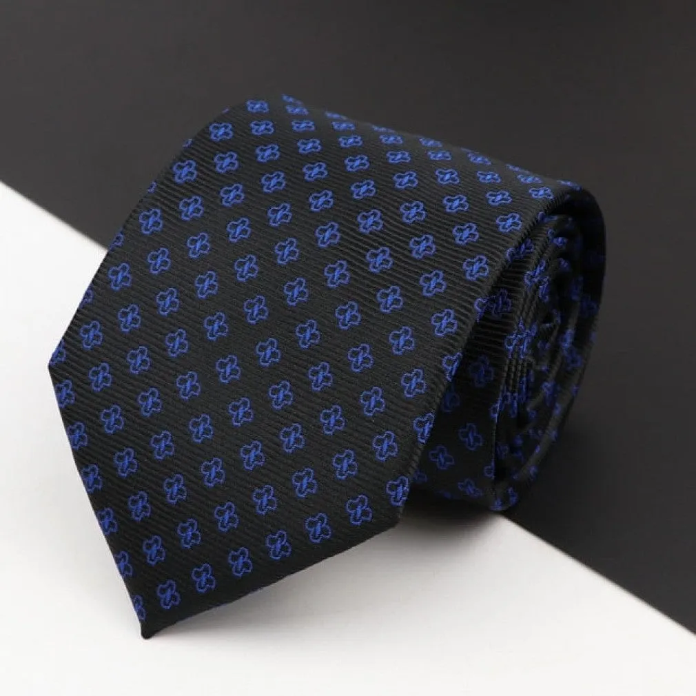 ContiNent 33 Men's Classic Luxury Tie 8cm Striped Paisley Plaid All-Match Jacquard Necktie For Business Wedding Prom Daily Wear Accessory