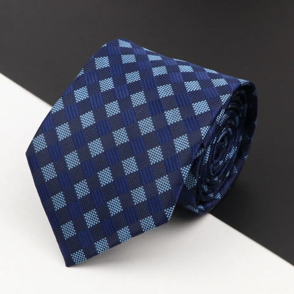 ContiNent 33 Men's Classic Luxury Tie 8cm Striped Paisley Plaid All-Match Jacquard Necktie For Business Wedding Prom Daily Wear Accessory