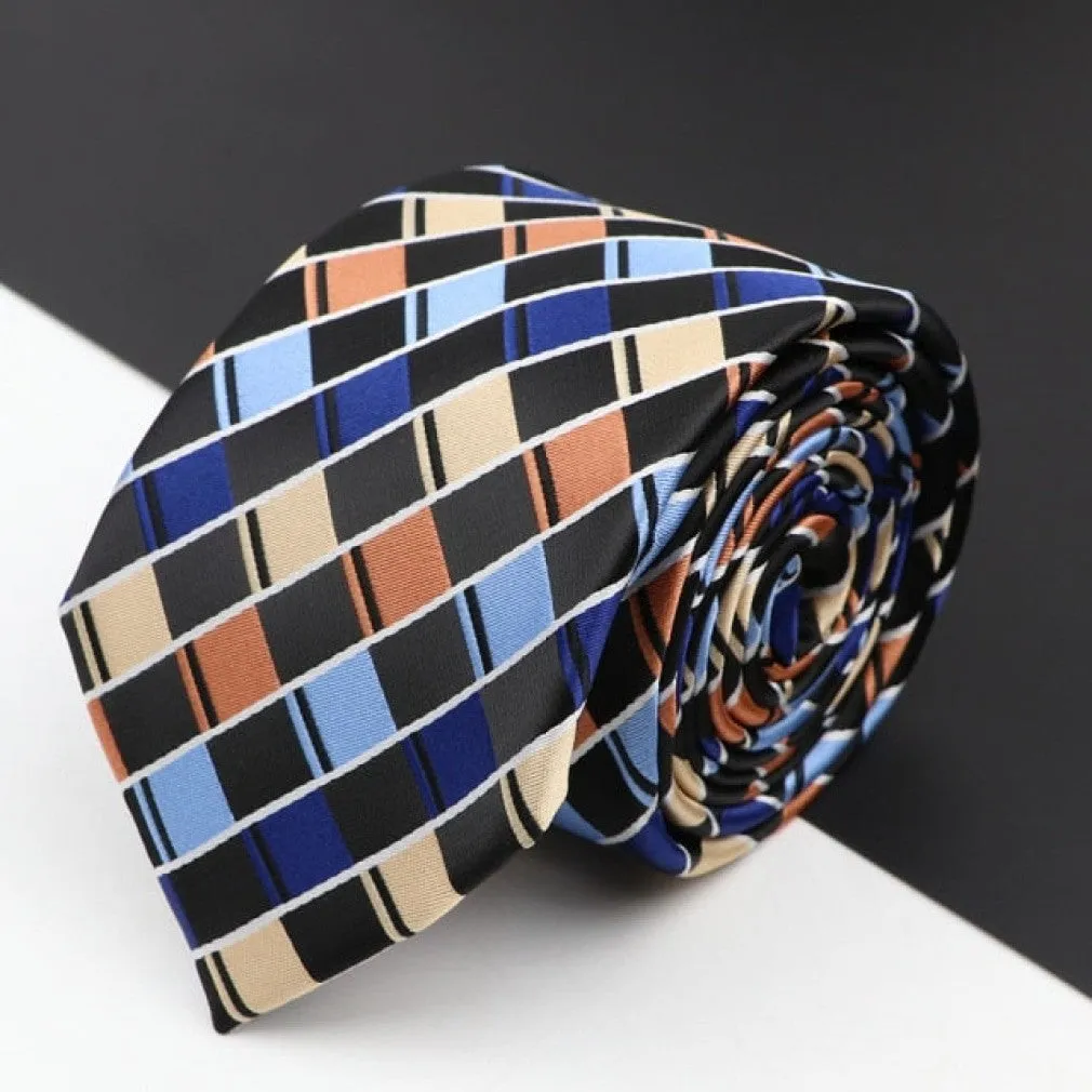 ContiNent 33 Men's Classic Luxury Tie 8cm Striped Paisley Plaid All-Match Jacquard Necktie For Business Wedding Prom Daily Wear Accessory
