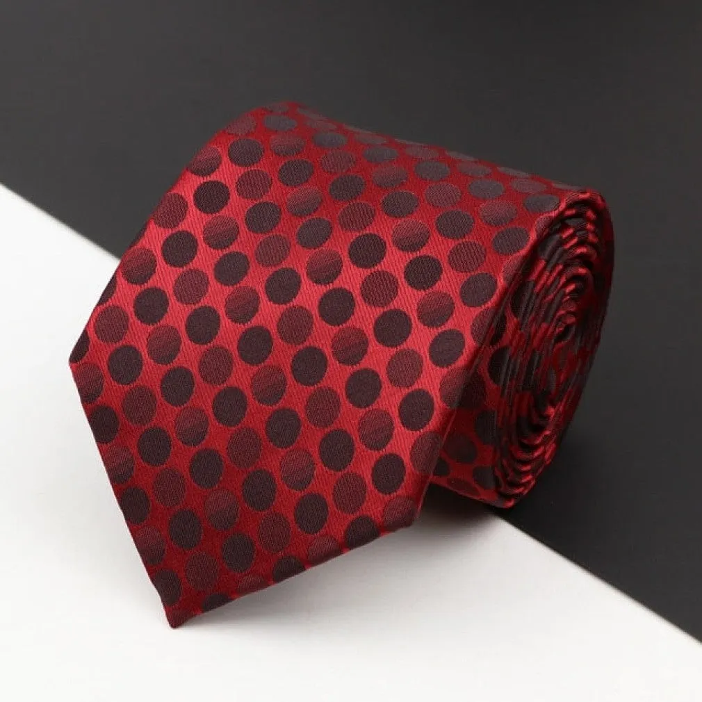 ContiNent 33 Men's Classic Luxury Tie 8cm Striped Paisley Plaid All-Match Jacquard Necktie For Business Wedding Prom Daily Wear Accessory