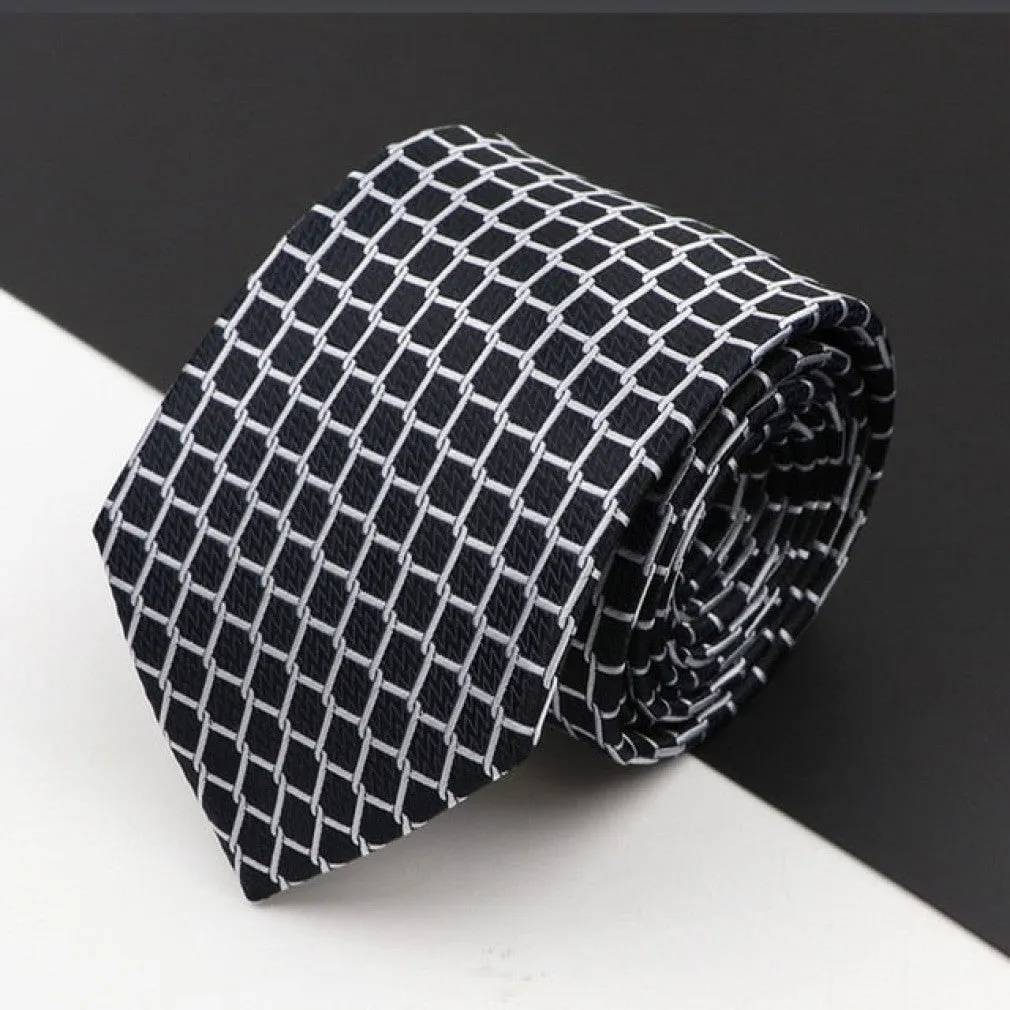 ContiNent 33 Men's Classic Luxury Tie 8cm Striped Paisley Plaid All-Match Jacquard Necktie For Business Wedding Prom Daily Wear Accessory