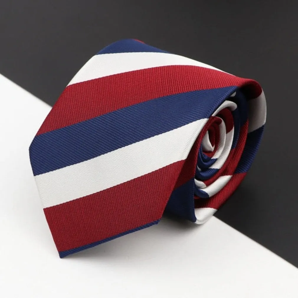ContiNent 33 Men's Classic Luxury Tie 8cm Striped Paisley Plaid All-Match Jacquard Necktie For Business Wedding Prom Daily Wear Accessory