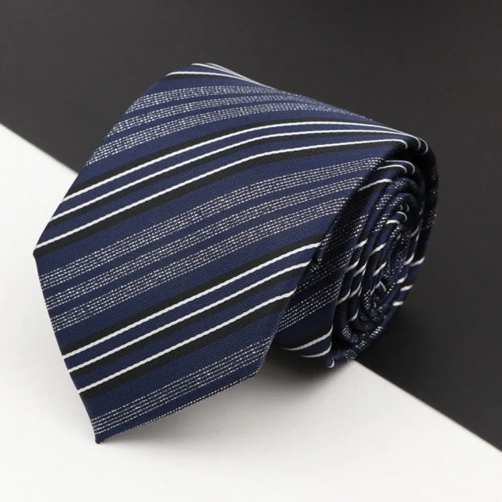 ContiNent 33 Men's Classic Luxury Tie 8cm Striped Paisley Plaid All-Match Jacquard Necktie For Business Wedding Prom Daily Wear Accessory