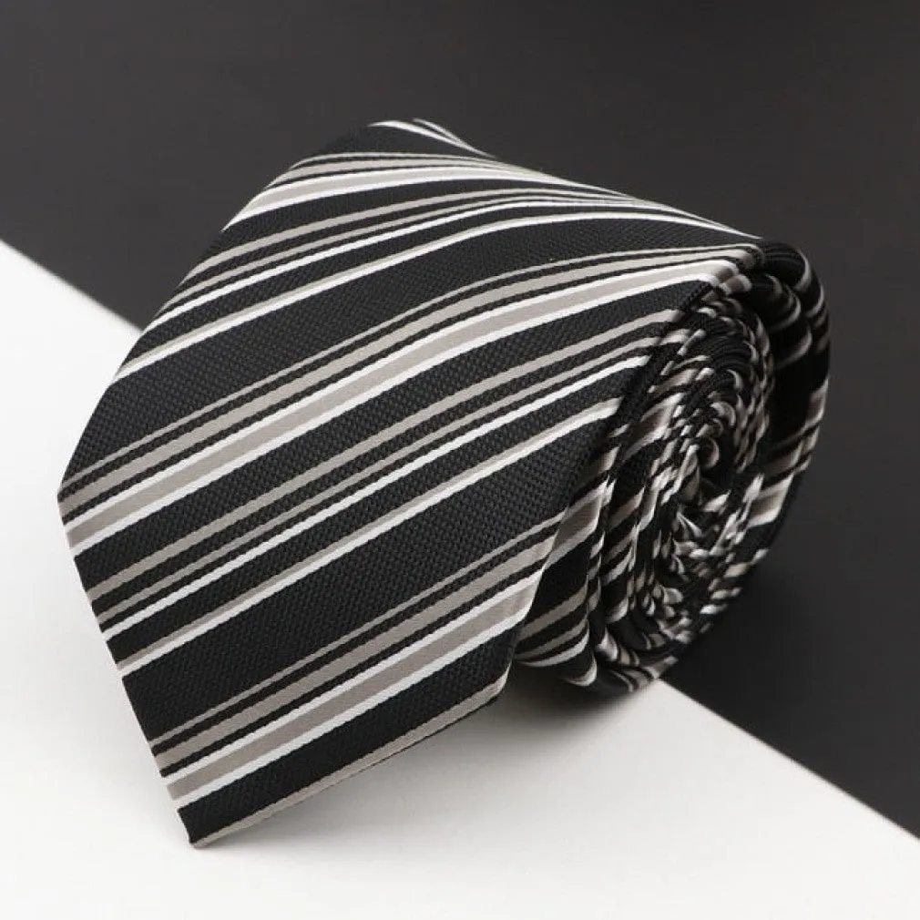 ContiNent 33 Men's Classic Luxury Tie 8cm Striped Paisley Plaid All-Match Jacquard Necktie For Business Wedding Prom Daily Wear Accessory