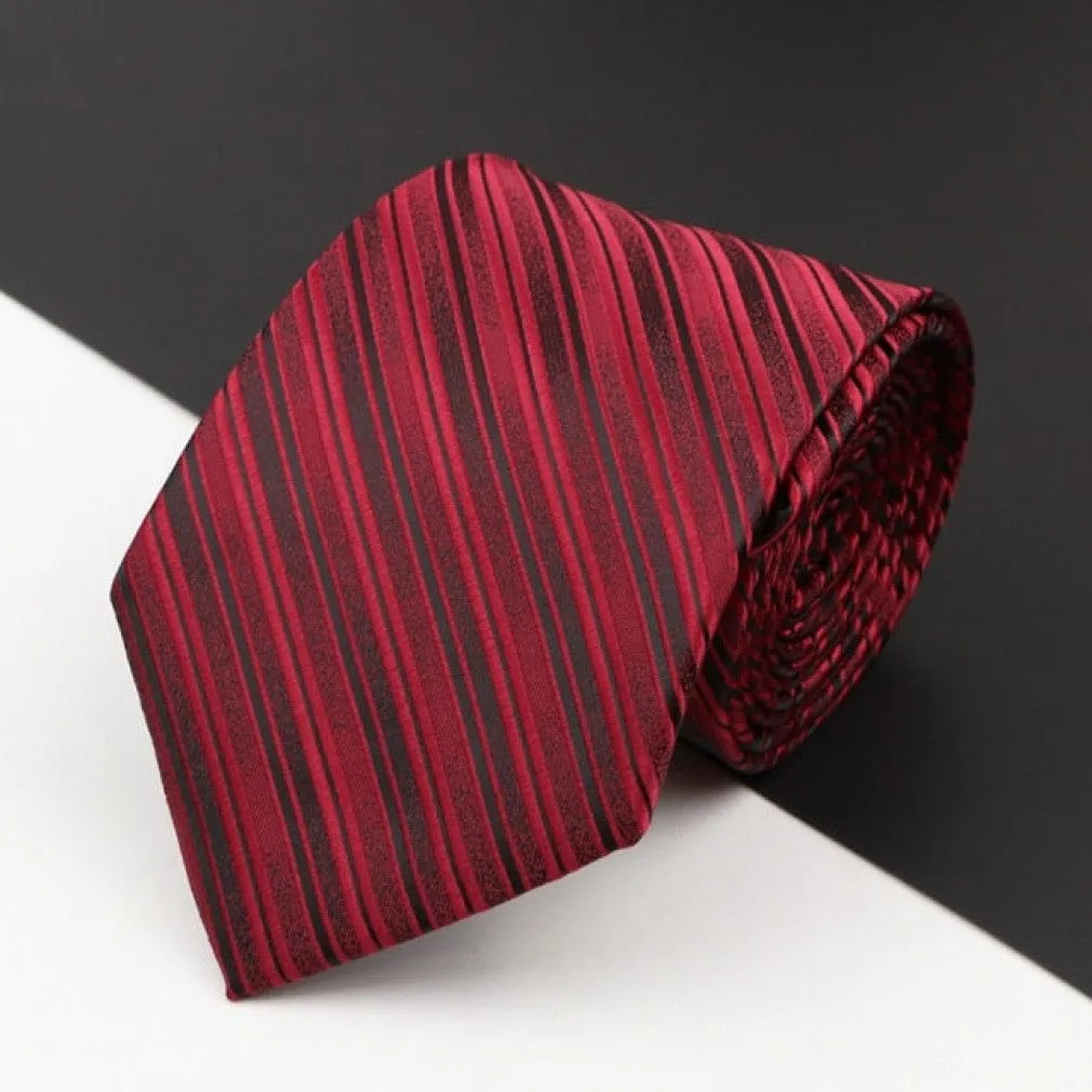 ContiNent 33 Men's Classic Luxury Tie 8cm Striped Paisley Plaid All-Match Jacquard Necktie For Business Wedding Prom Daily Wear Accessory
