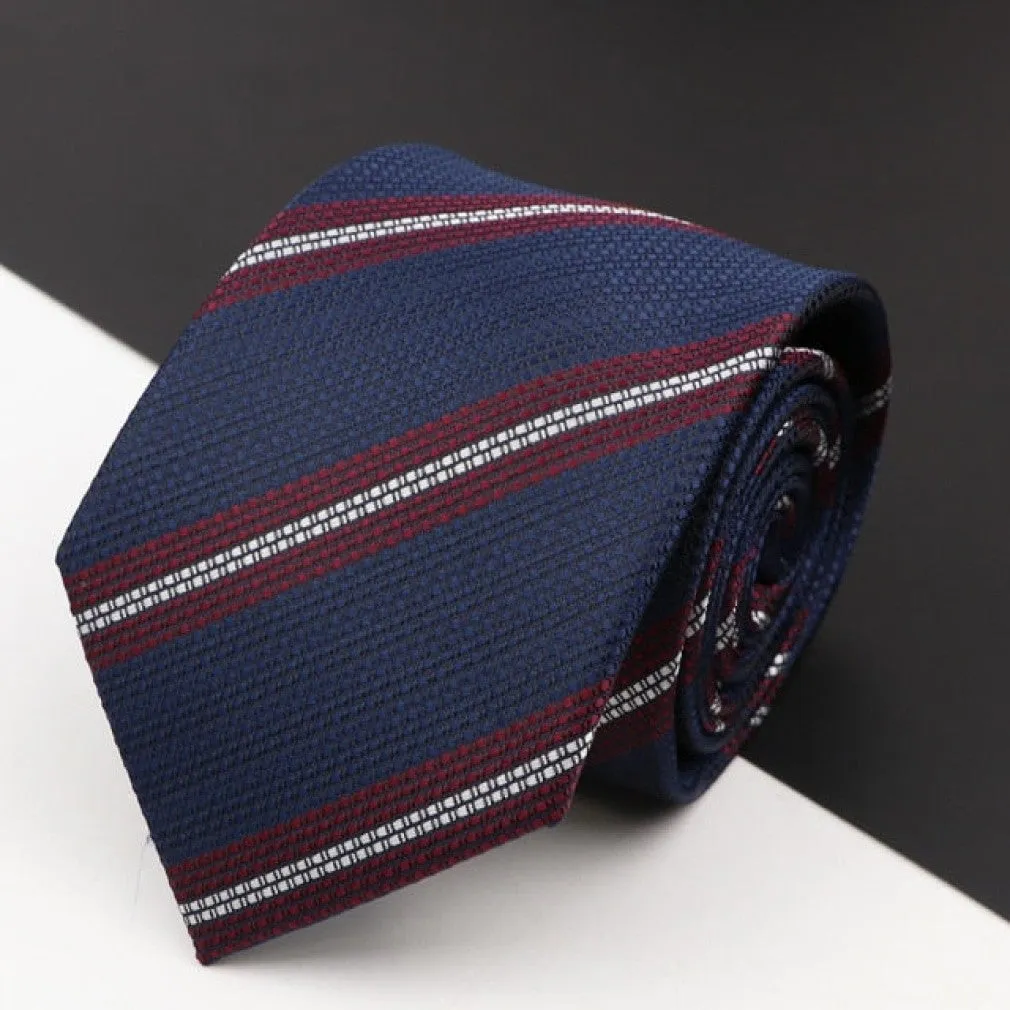 ContiNent 33 Men's Classic Luxury Tie 8cm Striped Paisley Plaid All-Match Jacquard Necktie For Business Wedding Prom Daily Wear Accessory
