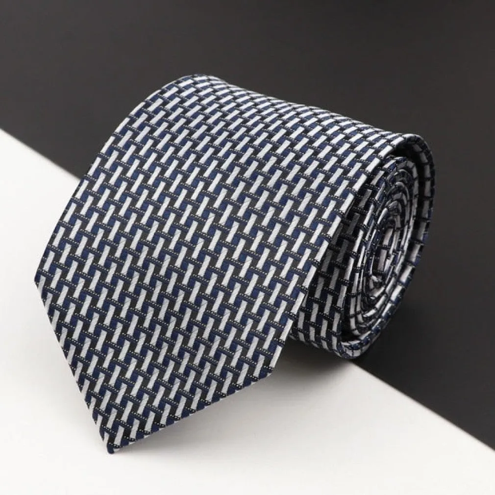 ContiNent 33 Men's Classic Luxury Tie 8cm Striped Paisley Plaid All-Match Jacquard Necktie For Business Wedding Prom Daily Wear Accessory
