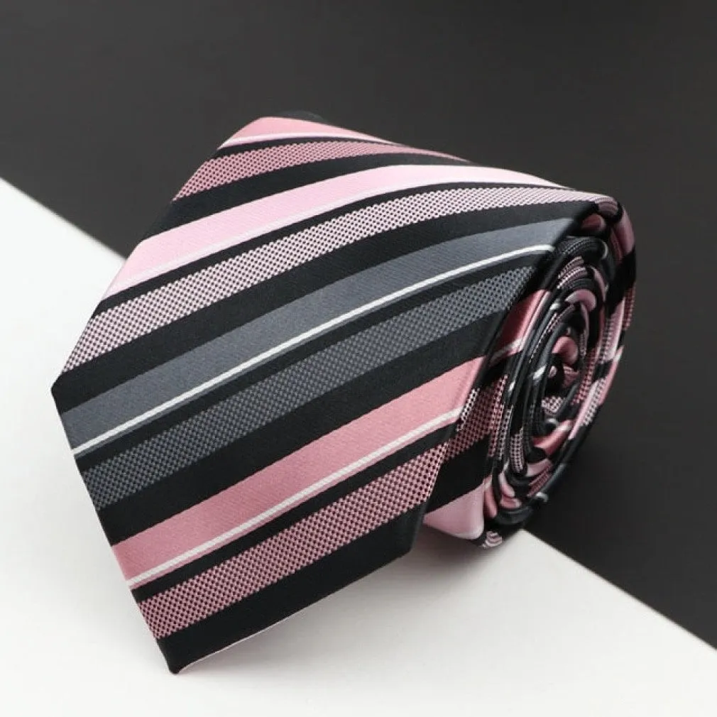 ContiNent 33 Men's Classic Luxury Tie 8cm Striped Paisley Plaid All-Match Jacquard Necktie For Business Wedding Prom Daily Wear Accessory