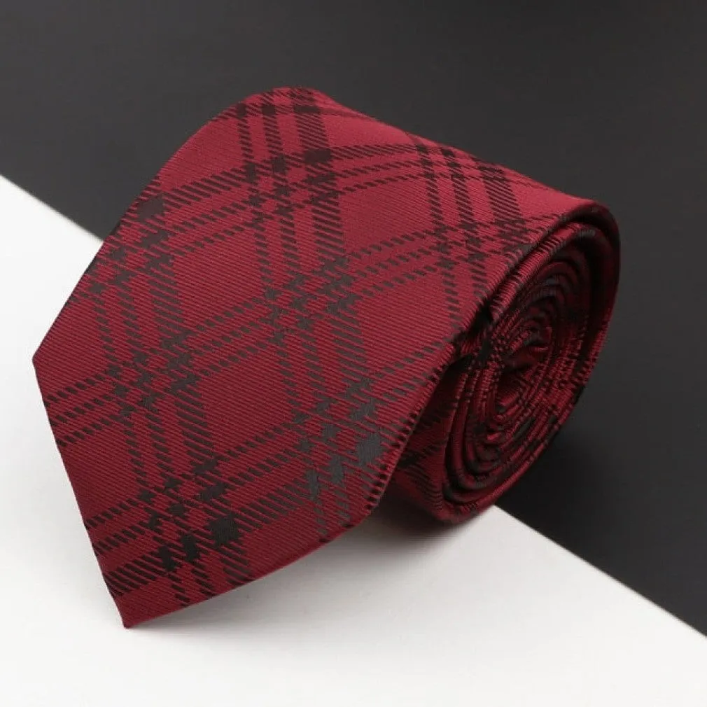 ContiNent 33 Men's Classic Luxury Tie 8cm Striped Paisley Plaid All-Match Jacquard Necktie For Business Wedding Prom Daily Wear Accessory