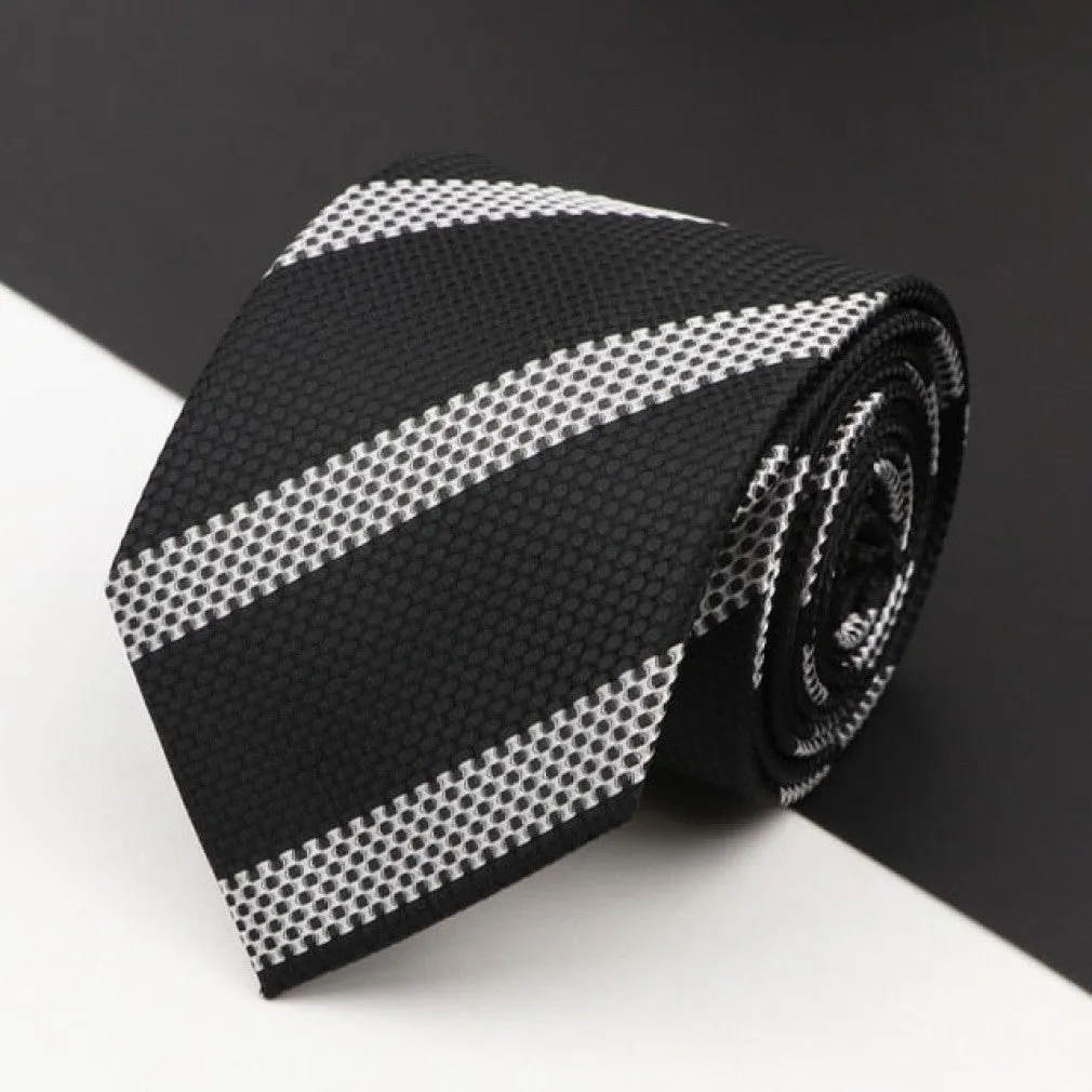 ContiNent 33 Men's Classic Luxury Tie 8cm Striped Paisley Plaid All-Match Jacquard Necktie For Business Wedding Prom Daily Wear Accessory