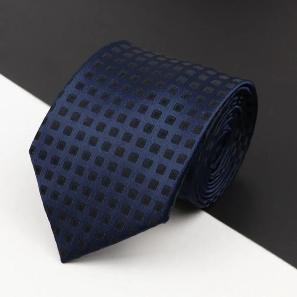 ContiNent 33 Men's Classic Luxury Tie 8cm Striped Paisley Plaid All-Match Jacquard Necktie For Business Wedding Prom Daily Wear Accessory
