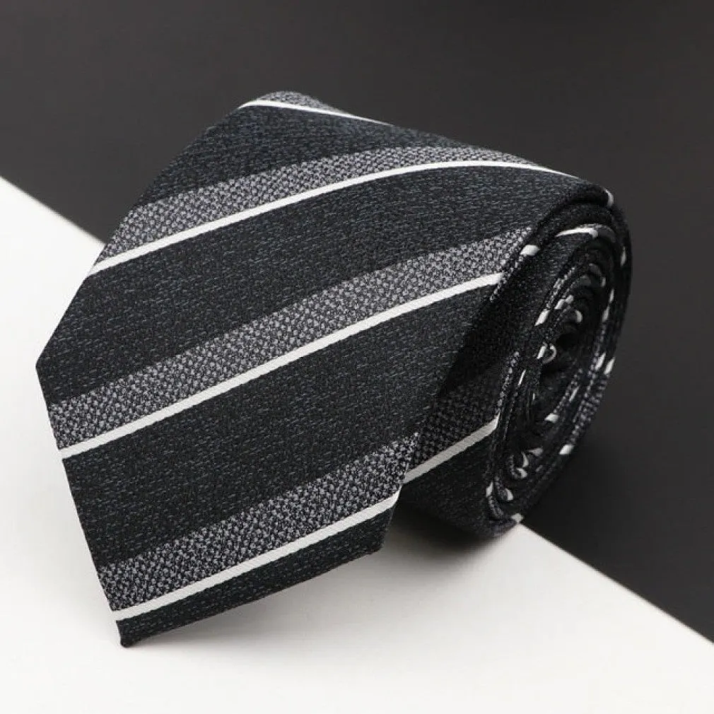 ContiNent 33 Men's Classic Luxury Tie 8cm Striped Paisley Plaid All-Match Jacquard Necktie For Business Wedding Prom Daily Wear Accessory