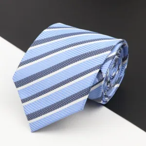 ContiNent 33 Men's Classic Luxury Tie 8cm Striped Paisley Plaid All-Match Jacquard Necktie For Business Wedding Prom Daily Wear Accessory