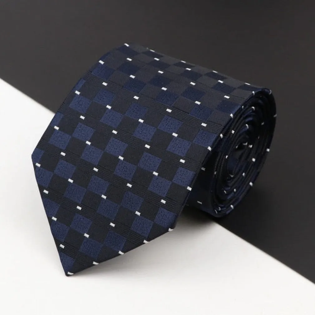 ContiNent 33 Men's Classic Luxury Tie 8cm Striped Paisley Plaid All-Match Jacquard Necktie For Business Wedding Prom Daily Wear Accessory