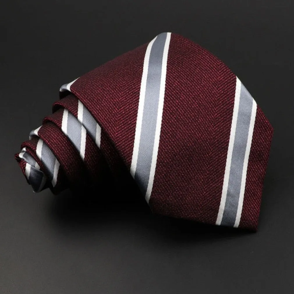 ContiNent 33 Men's Classic Luxury Tie 8cm Striped Paisley Plaid All-Match Jacquard Necktie For Business Wedding Prom Daily Wear Accessory