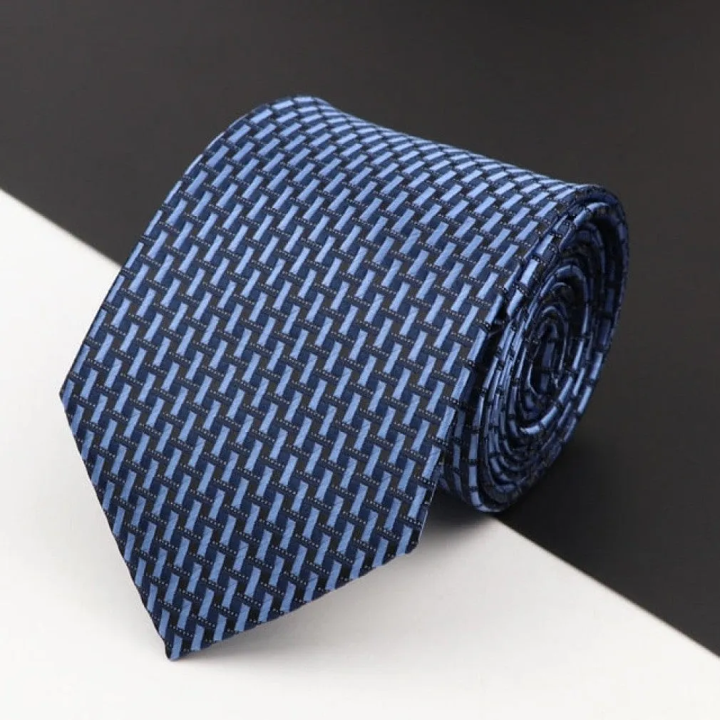 ContiNent 33 Men's Classic Luxury Tie 8cm Striped Paisley Plaid All-Match Jacquard Necktie For Business Wedding Prom Daily Wear Accessory