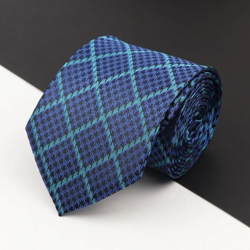 ContiNent 33 Men's Classic Luxury Tie 8cm Striped Paisley Plaid All-Match Jacquard Necktie For Business Wedding Prom Daily Wear Accessory