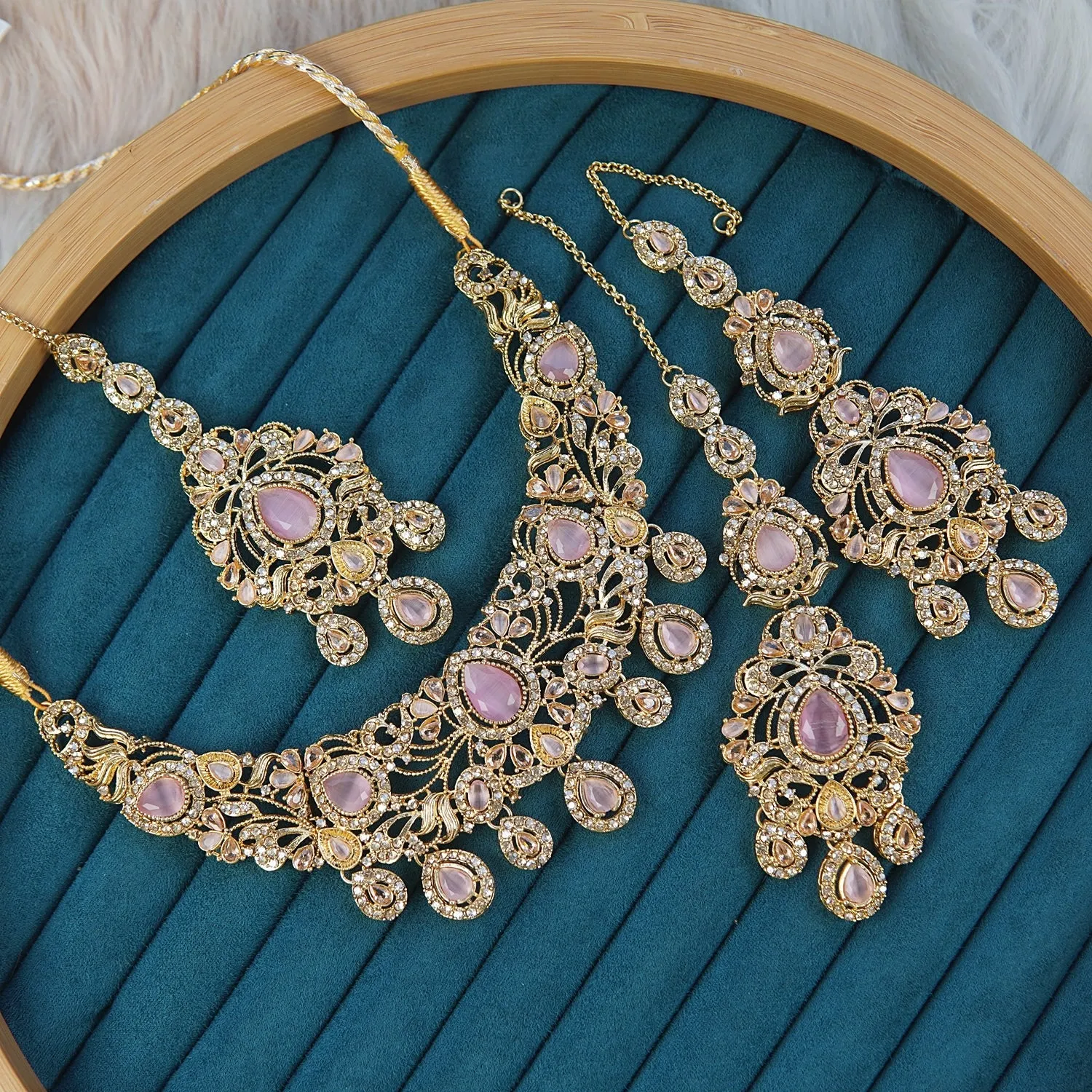 Copper Look Elegant Semi-Bridal Set