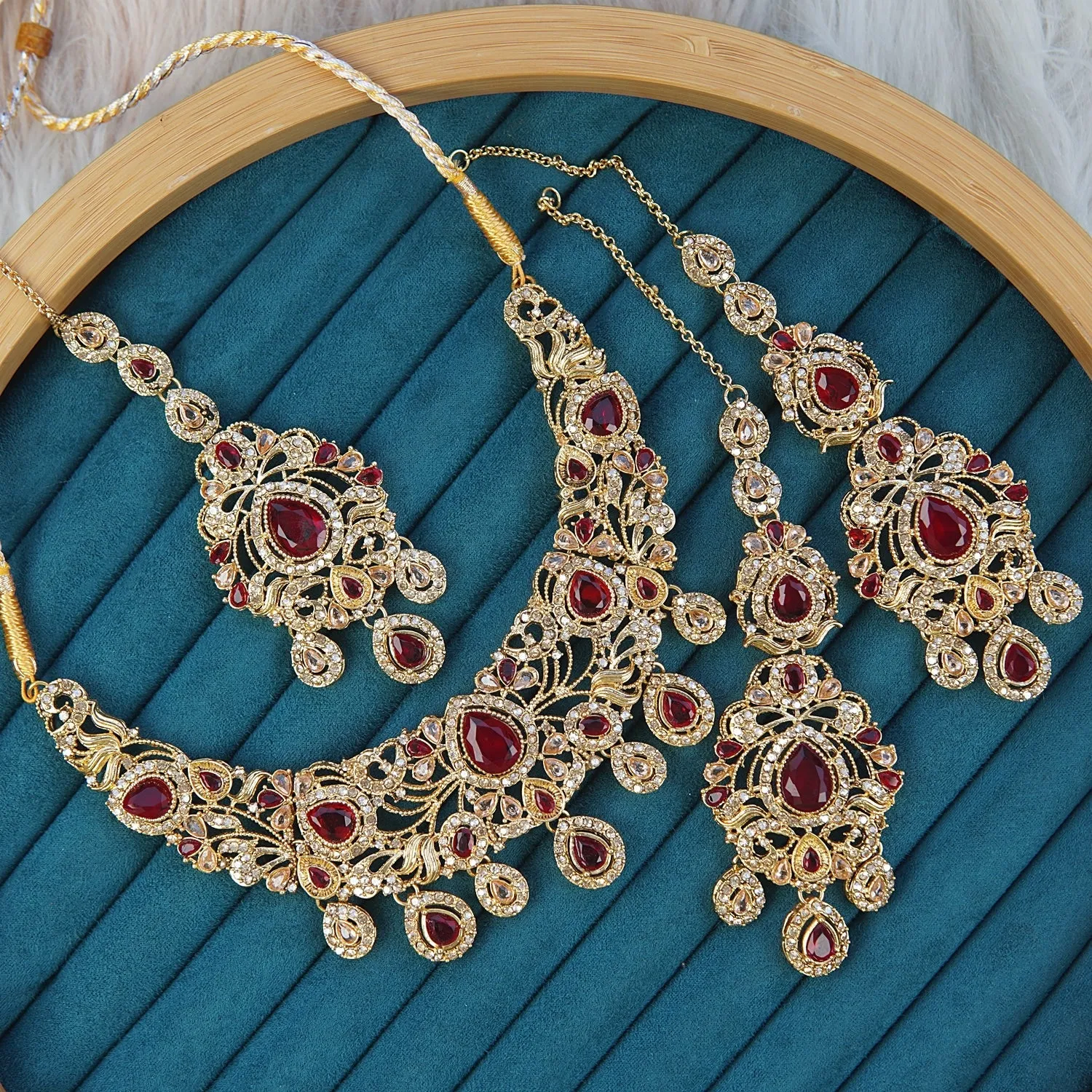 Copper Look Elegant Semi-Bridal Set