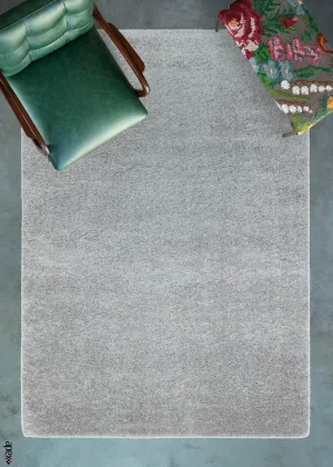 Cosy Grey Shaggy Thick Plush Rug 9902