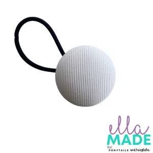 Covered Buttons: Solid Colours - White