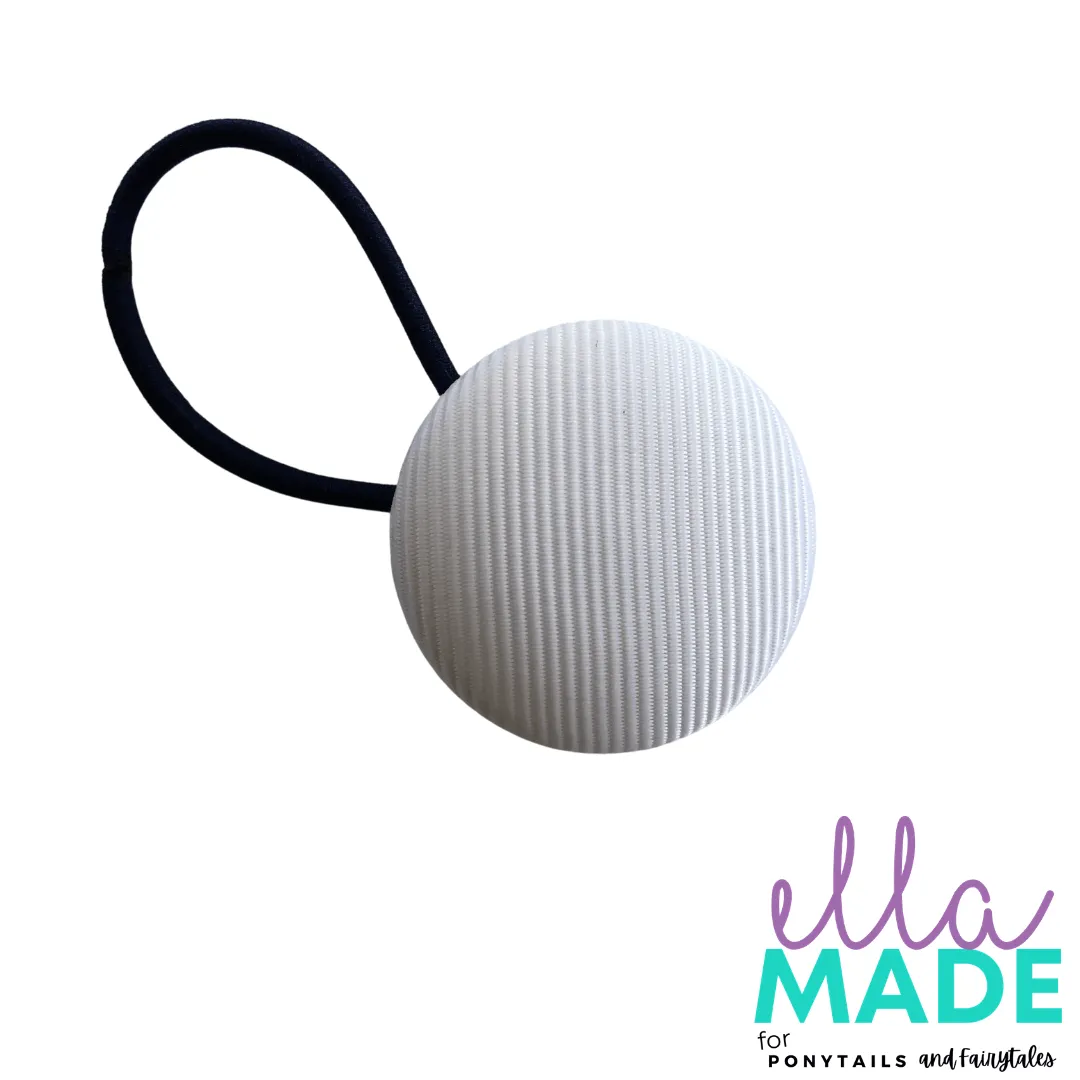 Covered Buttons: Solid Colours - White
