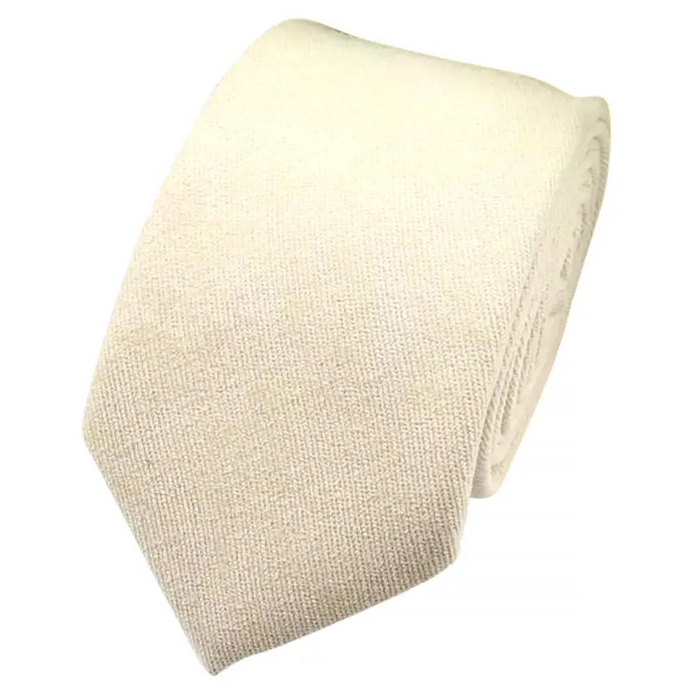 Cream Soft Cotton Tie