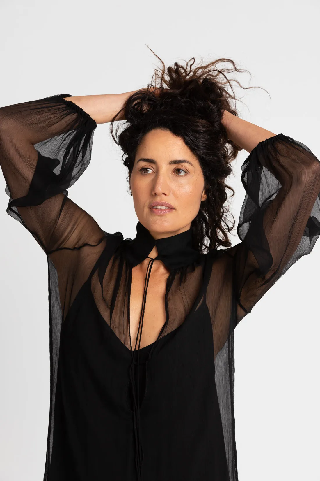 Cullen Silk Maxi Dress Black