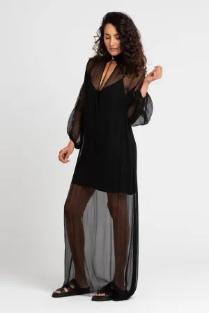 Cullen Silk Maxi Dress Black