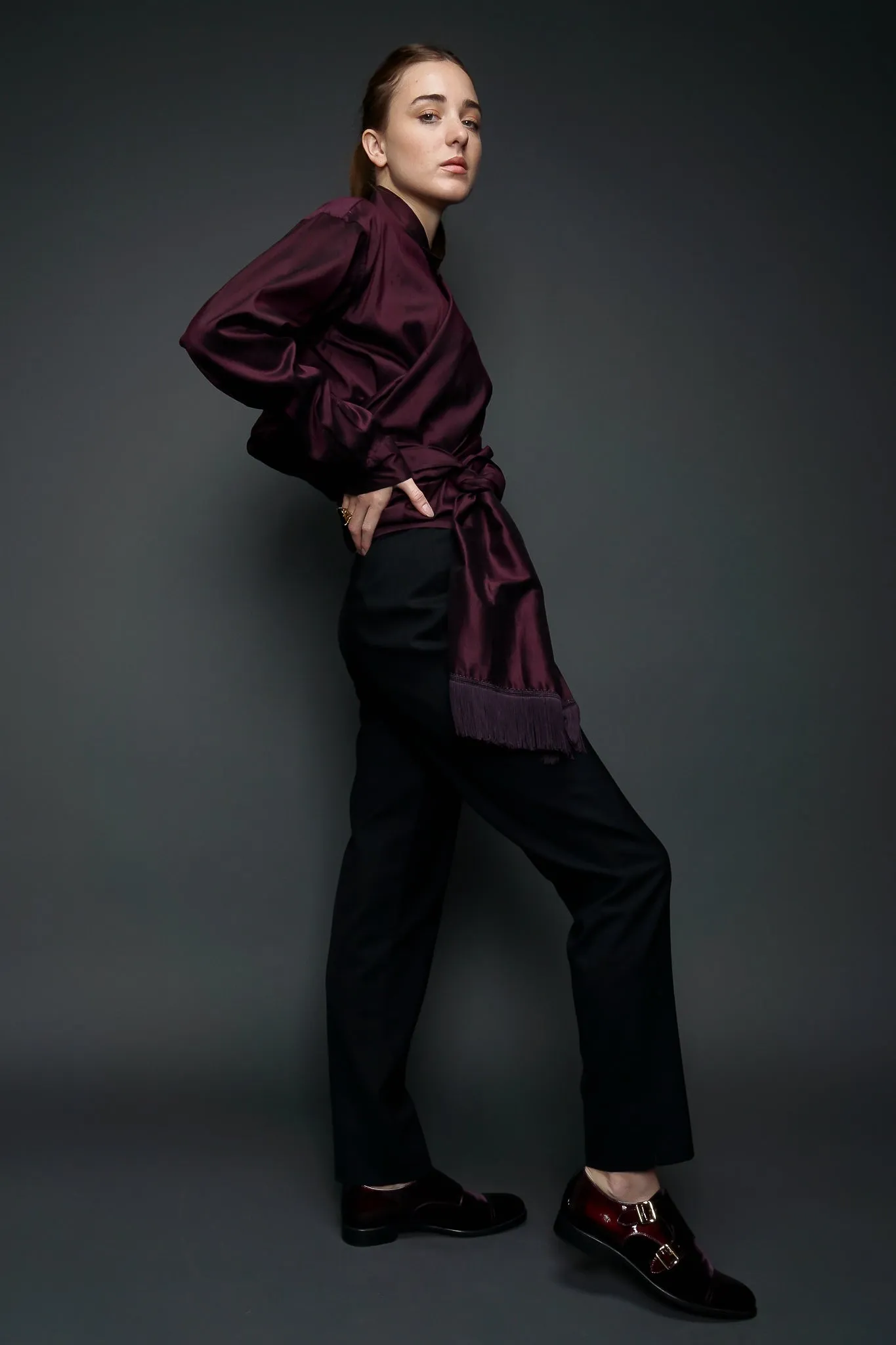 Cummerbund Cigarette Pant