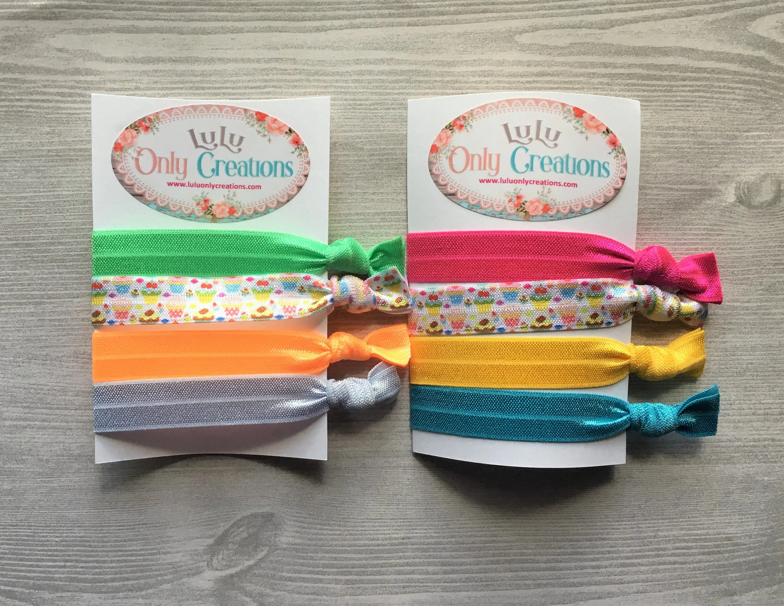 Cupcake Themed Hair Ties