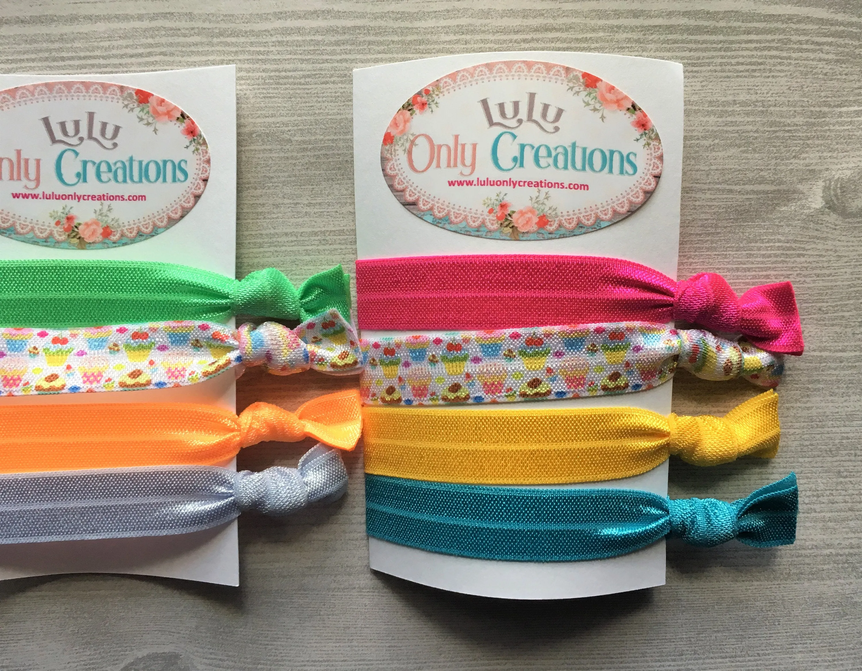 Cupcake Themed Hair Ties