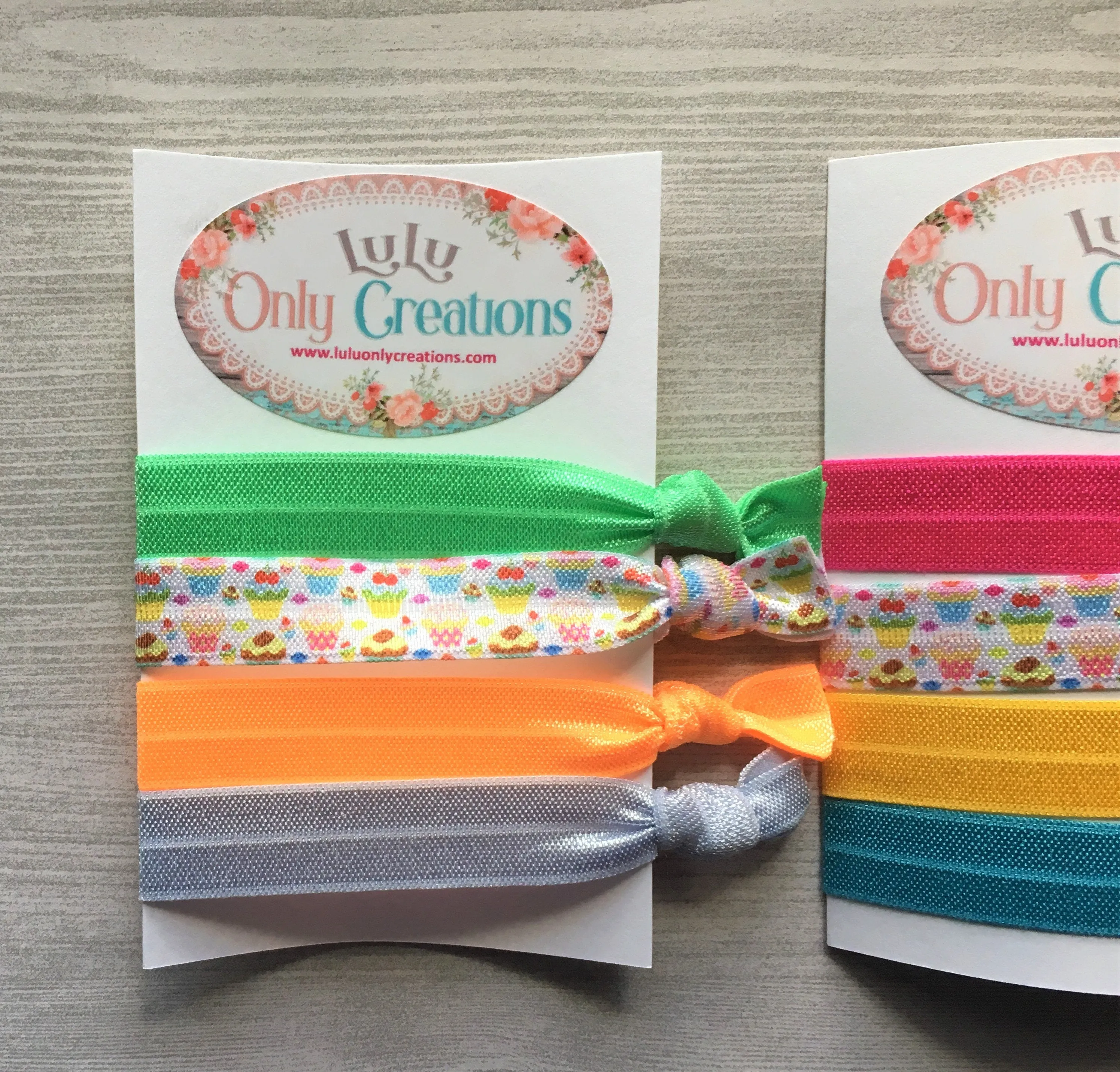 Cupcake Themed Hair Ties