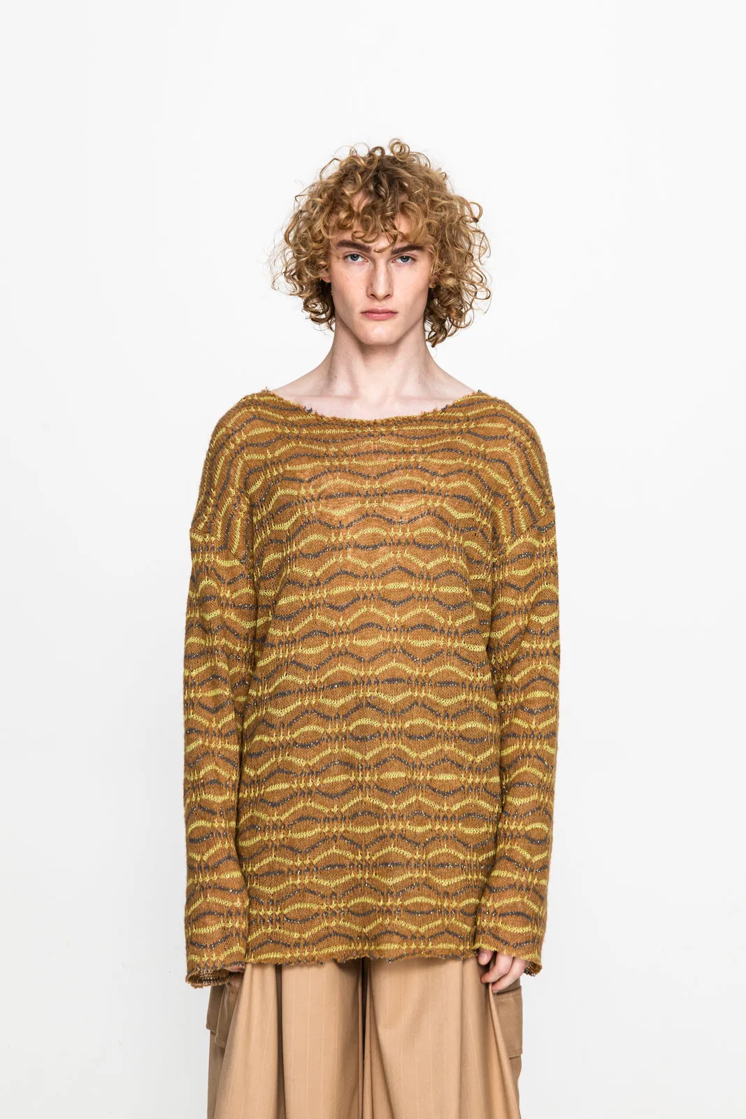 Cypress Sweater Dijon Patterned
