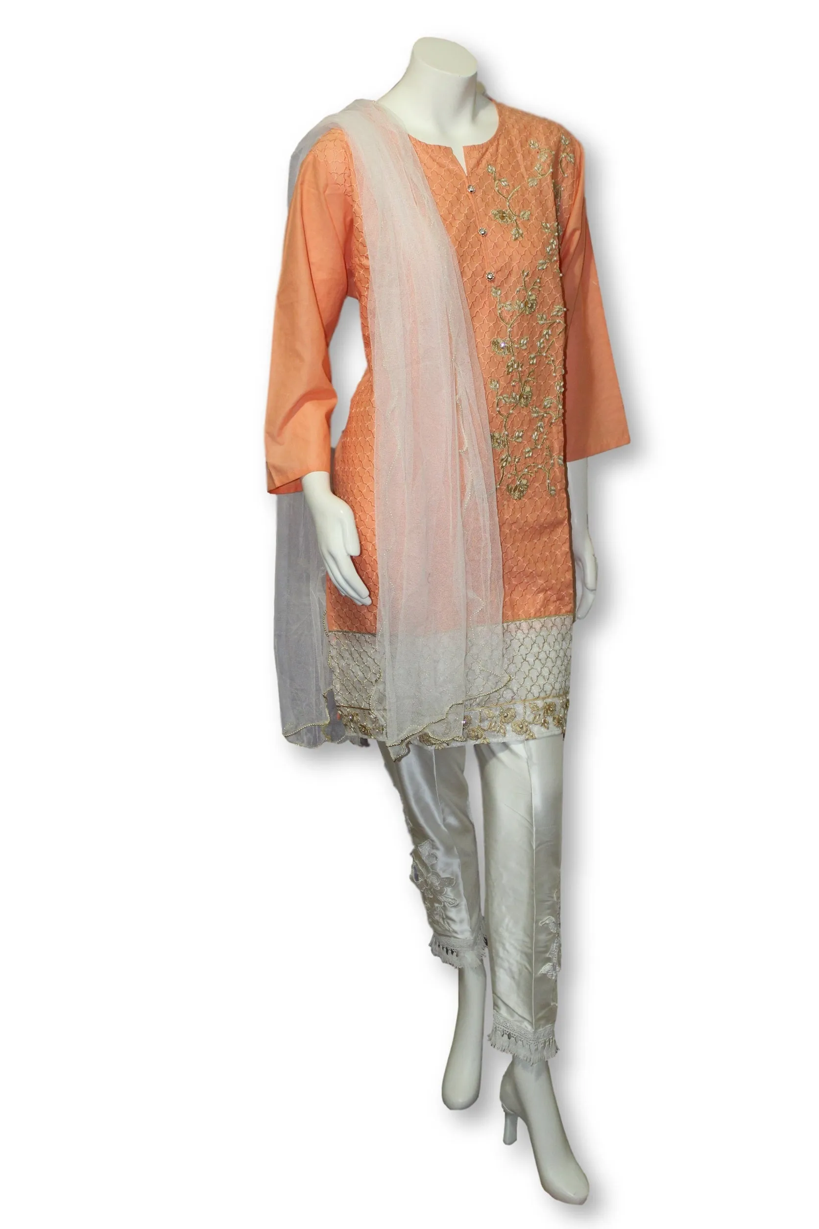 D03  Pakistani Indian Women 3 Piece Semi Formal Dress